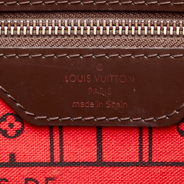 ルイ ヴィトン ダミエ ネヴァーフルMM トートバッグ ショルダーバッグ N41358 エベヌ ブラウン PVC レザー レディース LOUIS VUITTON 【中古】