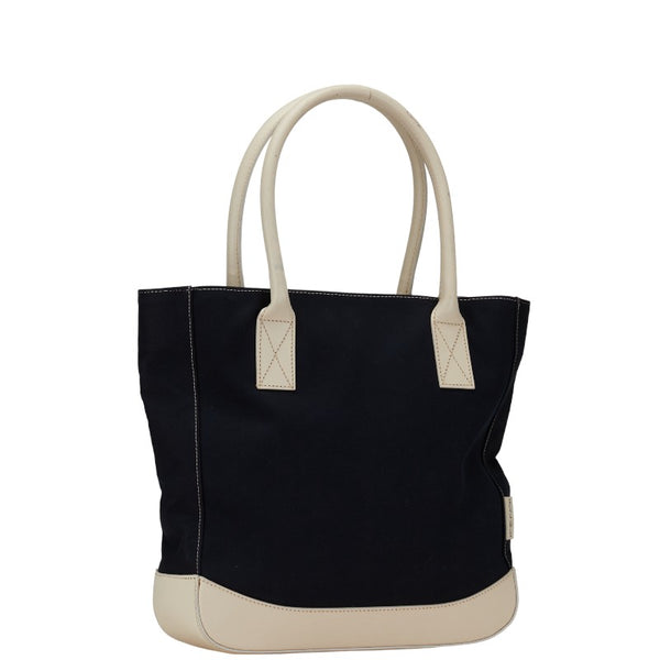 フェンディ トートバッグ ショルダーバッグ ネイビー ホワイト キャンバス レザー レディース FENDI 【中古】