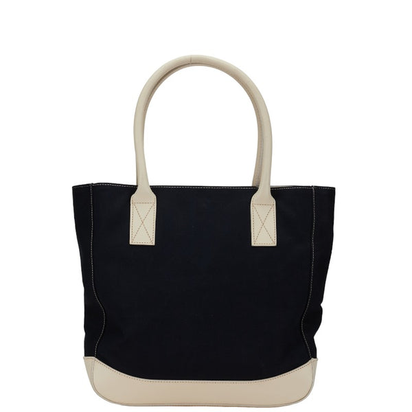 フェンディ トートバッグ ショルダーバッグ ネイビー ホワイト キャンバス レザー レディース FENDI 【中古】