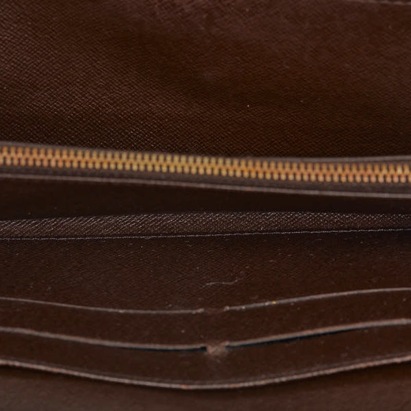 ルイ ヴィトン ダミエ ポルトモネ クレディ 長財布 N61726 エベヌ ブラウン PVC レディース LOUIS VUITTON 【中古】