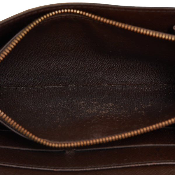 ルイ ヴィトン ダミエ ポルトモネ クレディ 長財布 N61726 エベヌ ブラウン PVC レディース LOUIS VUITTON 【中古】