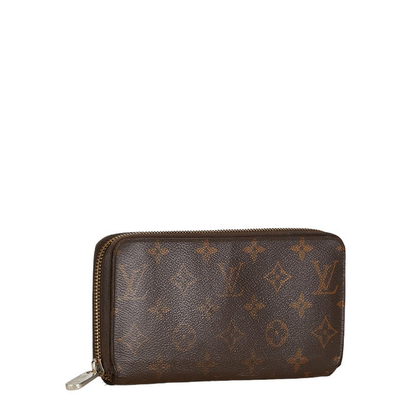 ルイ ヴィトン モノグラム ジッピーウォレット ラウンドファスナー 長財布 M41895 ブラウン PVC レディース LOUIS VUITTON 【中古】