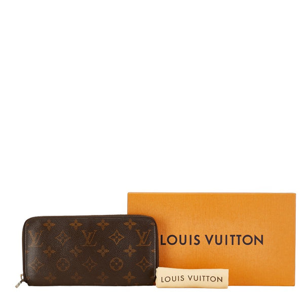 ルイ ヴィトン モノグラム ジッピーウォレット ラウンドファスナー 長財布 M41895 ブラウン PVC レディース LOUIS VUITTON 【中古】