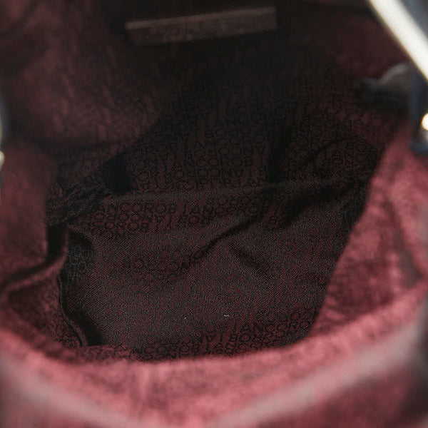 オロビアンコ ミニリュック バックパック ボディバッグ ネイビー ブラウン ナイロン レザー メンズ Orobianco 【中古】