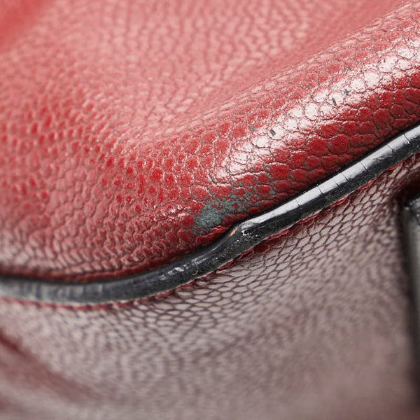 シャネル チェーンショルダーバッグ ハンドバッグ レッド キャビアスキン レディース CHANEL 【中古】