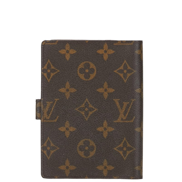ルイ ヴィトン モノグラム アジェンダPM 手帳カバー 6穴 R20005 ブラウン PVC レザー レディース LOUIS VUITTON 【中古】