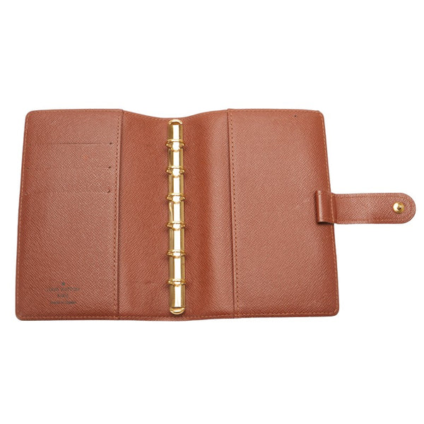 ルイ ヴィトン モノグラム アジェンダPM 手帳カバー 6穴 R20005 ブラウン PVC レザー レディース LOUIS VUITTON 【中古】