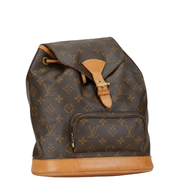 ルイ ヴィトン モノグラム モンスリMM リュック バックパック M51136 ブラウン PVC レザー レディース LOUIS VUITTON 【中古】