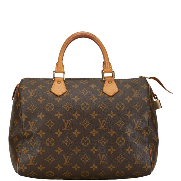 ルイ ヴィトン モノグラム スピーディ30 ハンドバッグ M41526 ブラウン PVC レザー レディース LOUIS VUITTON 【中古】
