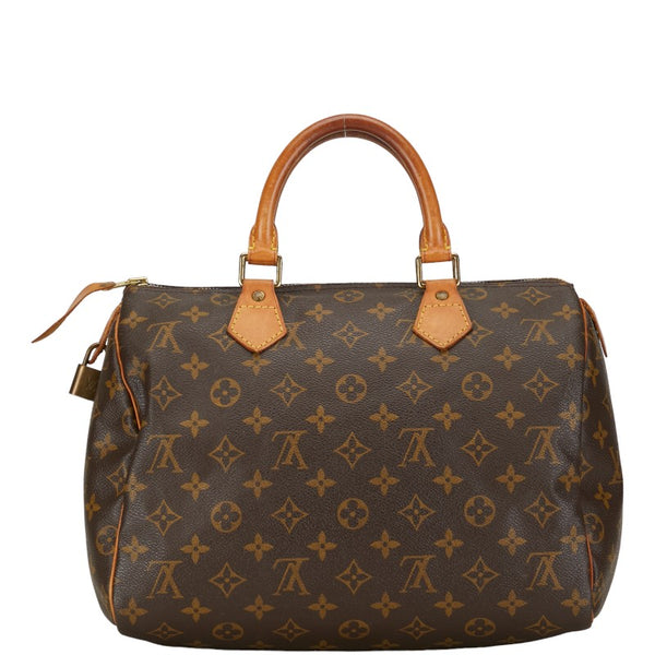 ルイ ヴィトン モノグラム スピーディ30 ハンドバッグ M41526 ブラウン PVC レザー レディース LOUIS VUITTON 【中古】