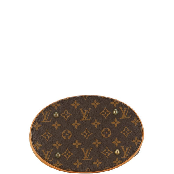 ルイ ヴィトン モノグラム プチ バケットPM トートバッグ ショルダーバッグ M42238 ブラウン PVC レザー レディース LOUIS VUITTON 【中古】