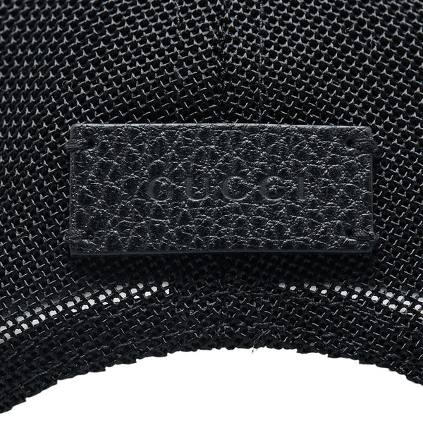 グッチ GGナイロン キャップ ベースボールキャップ サイズ：M 58cm ブラック ナイロン メンズ GUCCI 【中古】