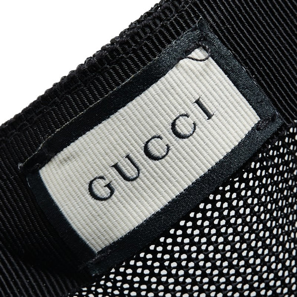 グッチ GGナイロン キャップ ベースボールキャップ サイズ：M 58cm ブラック ナイロン メンズ GUCCI 【中古】