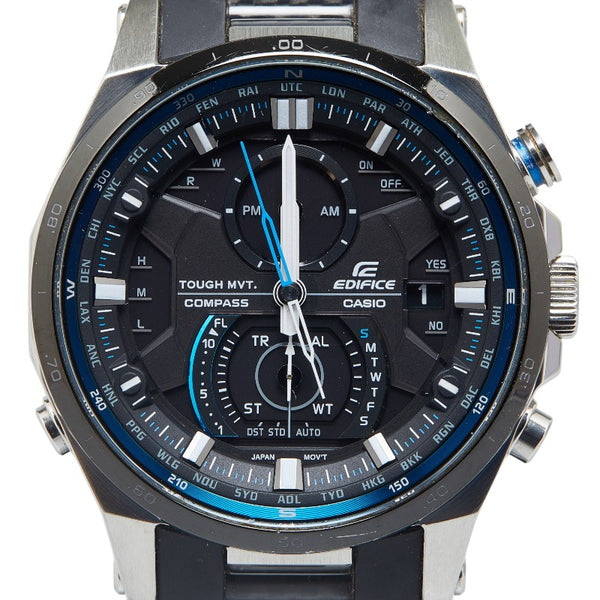 カシオ エディフィス 腕時計 EQW-A1200B タフソーラー ブラック文字盤 ステンレススチール メンズ CASIO 【中古】