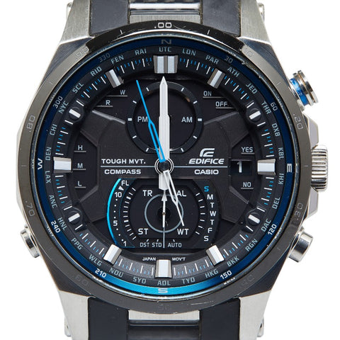 カシオ エディフィス 腕時計 EQW-A1200B タフソーラー ブラック文字盤 ステンレススチール メンズ CASIO 【中古】