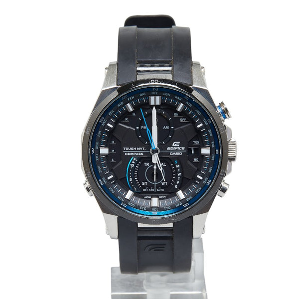 カシオ エディフィス 腕時計 EQW-A1200B タフソーラー ブラック文字盤 ステンレススチール メンズ CASIO 【中古】
