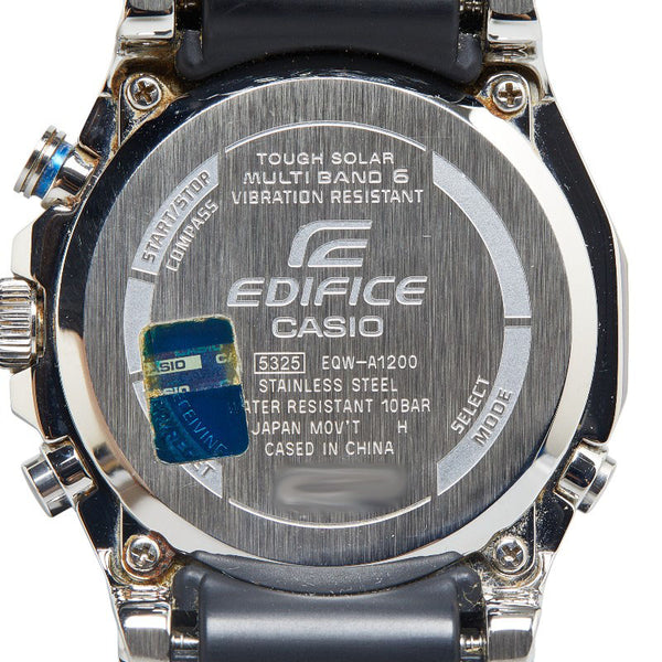 カシオ エディフィス 腕時計 EQW-A1200B タフソーラー ブラック文字盤 ステンレススチール メンズ CASIO 【中古】