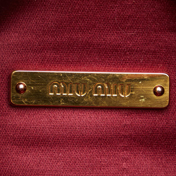 ミュウミュウ ミニハンドバッグ ショルダーバッグ 2WAY ブラック レザー レディース MIUMIU 【中古】