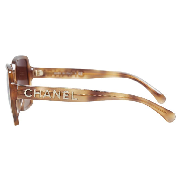 シャネル ロゴ サングラス 5408-A ブラウン プラスチック レディース CHANEL 【中古】