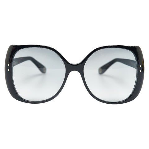 グッチ GG ロゴ キャットアイ サングラス GG0472S ブラック プラスチック レディース GUCCI 【中古】