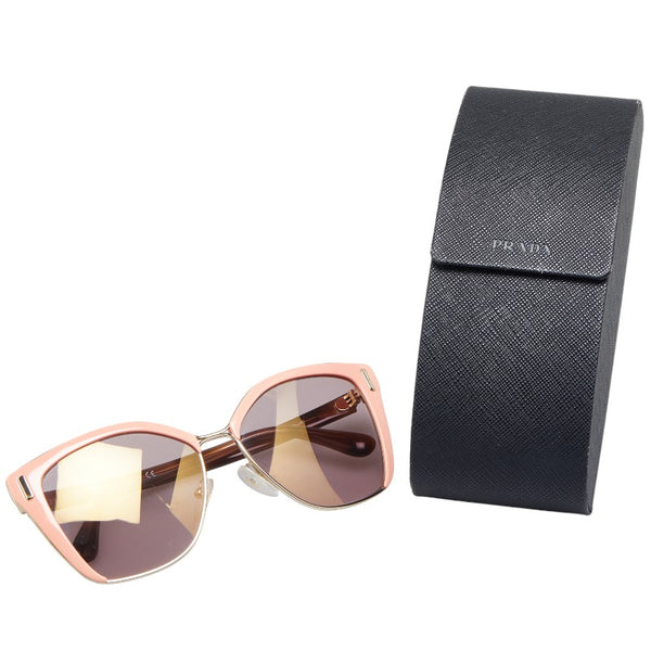 プラダ サングラス SPR56T ブラウン ピンク プラスチック メタル レディース PRADA 【中古】