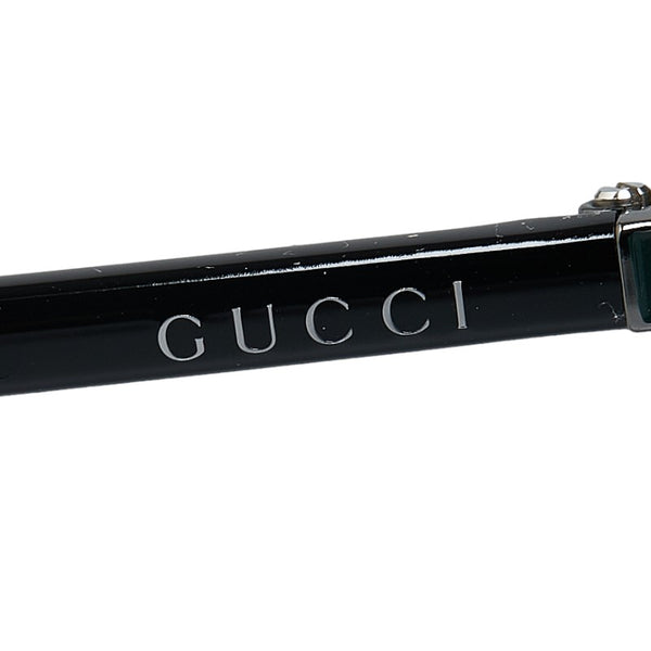 グッチ シェリーライン ティアドロップ サングラス GG0014S ブラック シルバー プラスチック メンズ GUCCI 【中古】