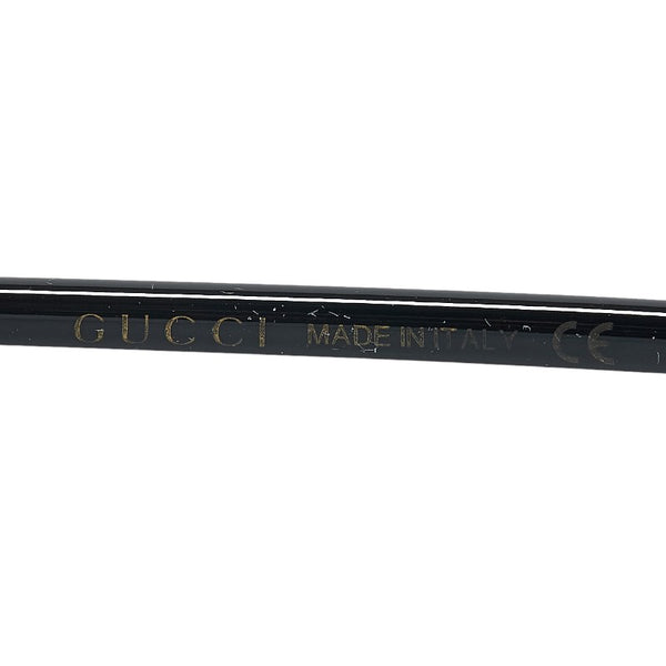 グッチ シェリーライン ティアドロップ サングラス GG0014S ブラック シルバー プラスチック メンズ GUCCI 【中古】