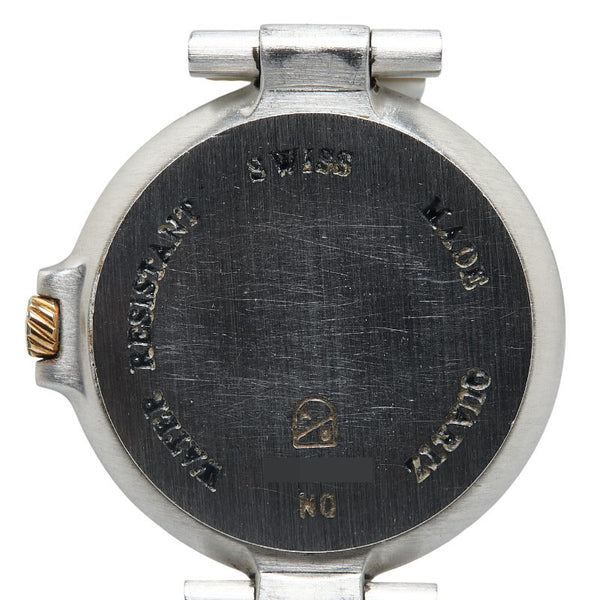 ダンヒル ミレニアム 12Pダイヤ 腕時計 クオーツ ブラック文字盤 ステンレススチール メッキ レディース Dunhill 【中古】