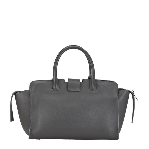 サンローラン ダウンタウンカバス ハンドバッグ ショルダーバッグ 2WAY 653567 グレー レザー レディース SAINT LAURENT 【中古】