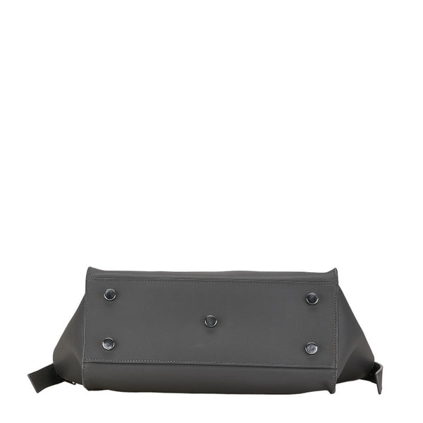 サンローラン ダウンタウンカバス ハンドバッグ ショルダーバッグ 2WAY 653567 グレー レザー レディース SAINT LAURENT 【中古】