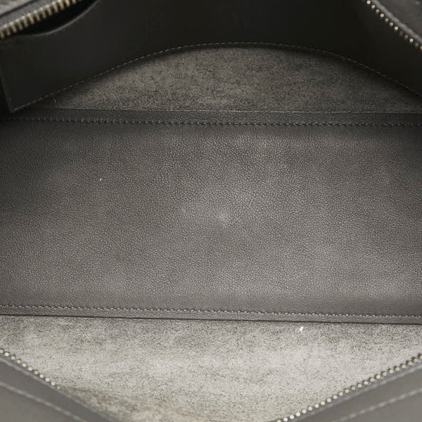 サンローラン ダウンタウンカバス ハンドバッグ ショルダーバッグ 2WAY 653567 グレー レザー レディース SAINT LAURENT 【中古】