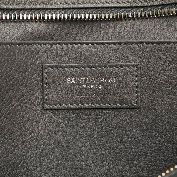 サンローラン ダウンタウンカバス ハンドバッグ ショルダーバッグ 2WAY 653567 グレー レザー レディース SAINT LAURENT 【中古】