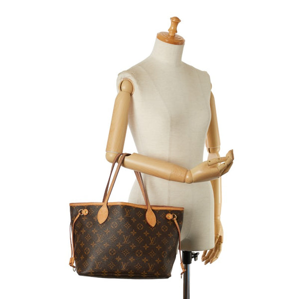 ルイ ヴィトン モノグラム ネヴァーフルPM ハンドバッグ トートバッグ M41245 ブラウン PVC レザー レディース LOUIS VUITTON 【中古】