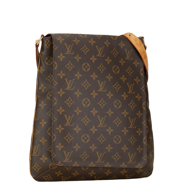 ルイ ヴィトン モノグラム ミュゼット 斜め掛け ショルダーバッグ M51256 ブラウン PVC レザー レディース LOUIS VUITTON 【中古】