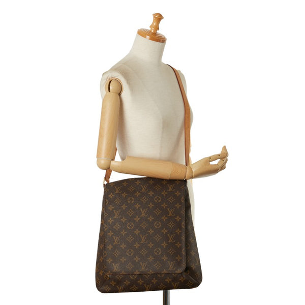 ルイ ヴィトン モノグラム ミュゼット 斜め掛け ショルダーバッグ M51256 ブラウン PVC レザー レディース LOUIS VUITTON 【中古】