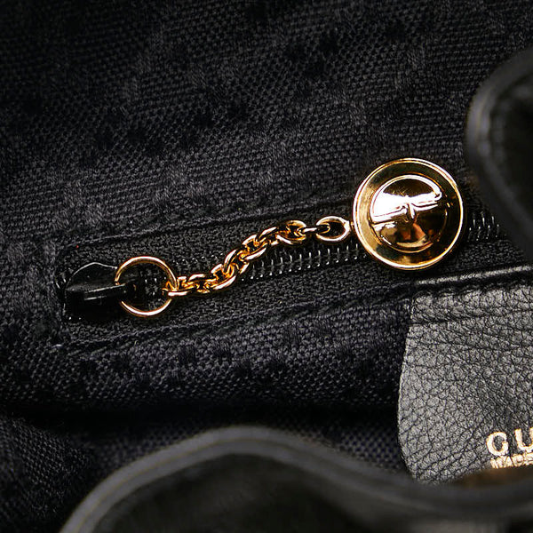 グッチ バンブー リュック バックパック 003 3444 0030 ブラック レザー レディース GUCCI 【中古】