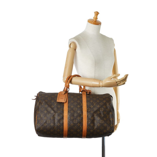 ルイ ヴィトン モノグラム キ－ポル45 旧型 ボストンバッグ M41428 ブラウン PVC レザー レディース LOUIS VUITTON 【中古】