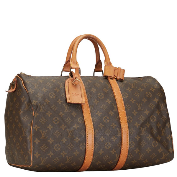 ルイ ヴィトン モノグラム キ－ポル45 旧型 ボストンバッグ M41428 ブラウン PVC レザー レディース LOUIS VUITTON 【中古】