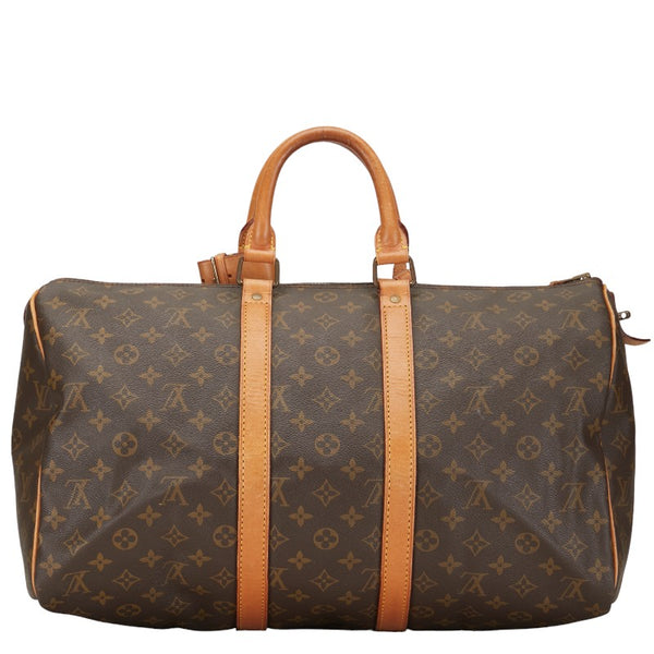 ルイ ヴィトン モノグラム キ－ポル45 旧型 ボストンバッグ M41428 ブラウン PVC レザー レディース LOUIS VUITTON 【中古】