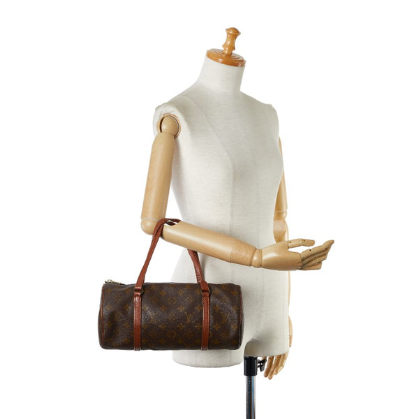 ルイ ヴィトン モノグラム パピヨン30(旧) ハンドバッグ M51365 ブラウン PVC レザー レディース LOUIS VUITTON 【中古】