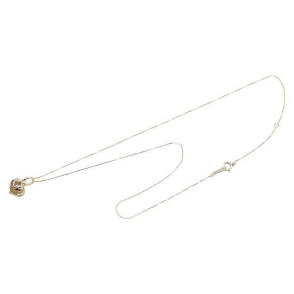 K18YG イエローゴールド ハート モチーフ ペンダントネックレス レディース 【中古】