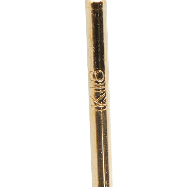 K18YG イエローゴールド 白蝶真珠約11.4×14.5mm ダイヤ ピアス レディース 【中古】