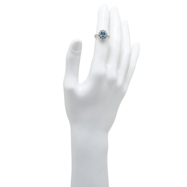Pt900 プラチナ サファイア1.37ct ダイヤ0.70ct リング 指輪 レディース 10.5号 【中古】