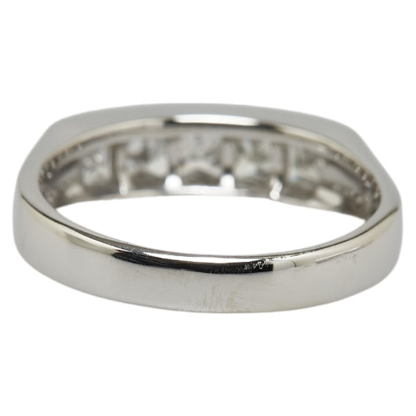 Pt900 プラチナ ダイヤ1.00ct 一文字 リング 指輪 レディース 12号 【中古】