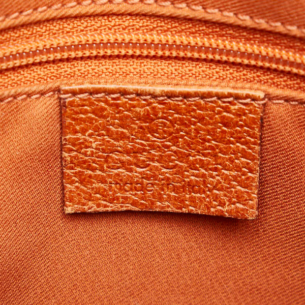 グッチ GGキャンバス ハンドバッグ トートバッグ 121023 ベージュ ブラウン キャンバス レザー レディース GUCCI 【中古】