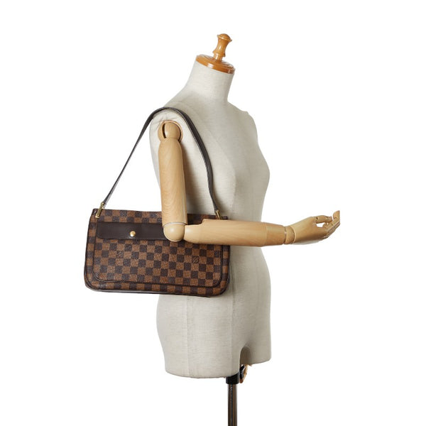 ルイ ヴィトン ダミエ オーバーニュ ハンドバッグ ショルダーバッグ  N51129 ブラウン PVC レザー レディース LOUIS VUITTON 【中古】