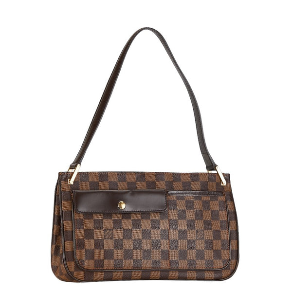 ルイ ヴィトン ダミエ オーバーニュ ハンドバッグ ショルダーバッグ  N51129 ブラウン PVC レザー レディース LOUIS VUITTON 【中古】