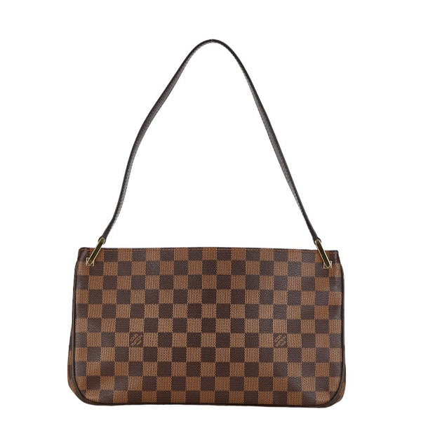 ルイ ヴィトン ダミエ オーバーニュ ハンドバッグ ショルダーバッグ  N51129 ブラウン PVC レザー レディース LOUIS VUITTON 【中古】
