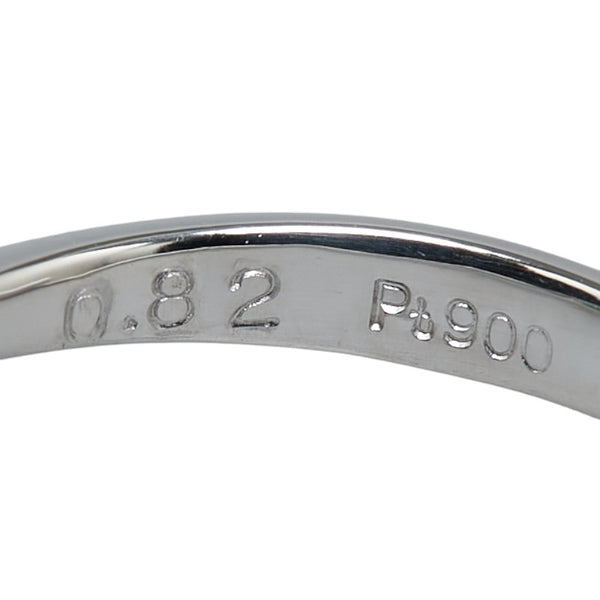 Pt900 プラチナ エメラルド0.82ct ダイヤ0.33ct リング 指輪 レディース 12号 【中古】