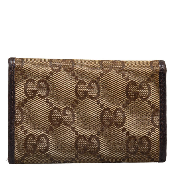 グッチ GGキャンバス キーケース 6連 127048 ベージュ ブラウン キャンバス レザー レディース GUCCI 【中古】